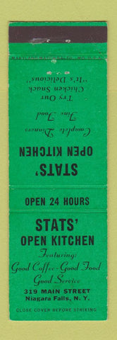 Matchbook Cover - Stats' Open Kitchen Niagara Falls NY