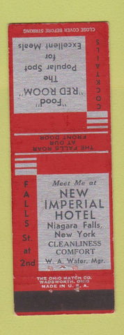 Matchbook Cover - New Imperial Hotel Niagara Falls NY