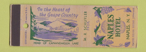 Matchbook Cover - Naples Hotel Naples NY