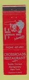 Matchbook Cover - Crossroads Restaurant Montgomery NY