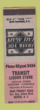 Matchbook Cover - Transit Liquor Store Depew NY WORN
