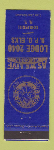 Matchbook Cover - Elks Lodge Cobleskill NY