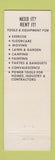Matchbook Cover - Taylor Rental Centers Clarence NY