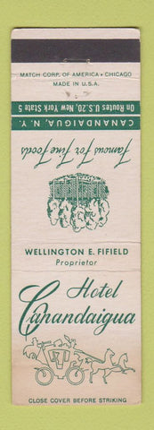 Matchbook Cover - Hotel Canandaigua NY WEAR