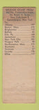 Matchbook Cover - Hotel Canandaigua NY WEAR