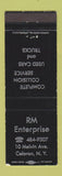 Matchbook Cover - RM Enterprises Auto Body Used Cars Celoron NY WEAR