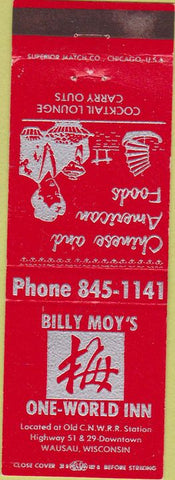 Matchbook Cover - Moy's Chinese Food Wausau WI