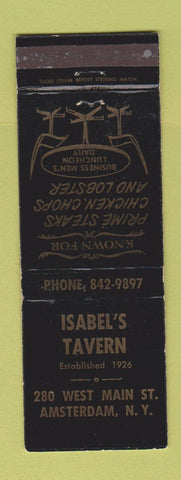 Matchbook Cover - Isabel's Tavern Amsterdam NY
