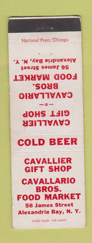 Matchbook Cover - Cavallier Gift Shop Grocery Cavallario Alexandria Bay NY WEAR