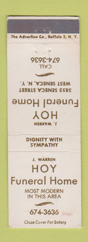 Matchbook Cover - Hoy Funeral Home West Seneca NY WEAR