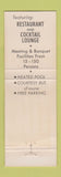 Matchbook Cover - Syracuse Airport Inn NY WEAR