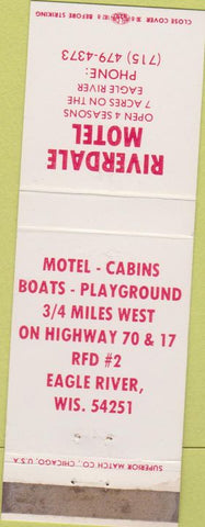 Matchbook Cover - Riverdale Motel Eagle River WI