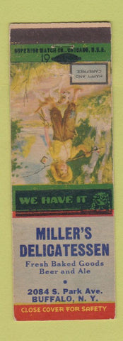 Matchbook Cover - Miller's Deli Buffalo NY