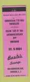 Matchbook Cover - Basile's Lounge Inwood LI NY