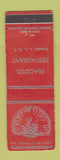 Matchbook Cover - Peacock Restaurant Syosset LI NY WORN