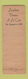 Matchbook Cover - Peacock Restaurant Syosset LI NY WORN