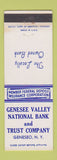 Matchbook Cover - Genesee Valley National Bank Geneseo NY