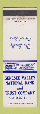 Matchbook Cover - Genesee Valley National Bank Geneseo NY