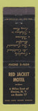 Matchbook Cover - Red Jacket Motel Elmira NY