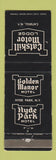 Matchbook Cover - Golden Manor Motel Hyde Park NY Catskill