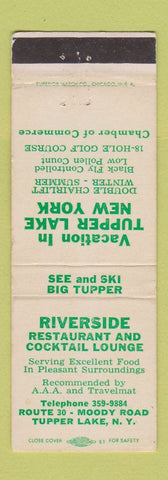 Matchbook Cover - Riverside Restaurant Tupper Lake NY