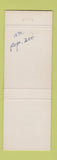 Matchbook Cover - Steak House Cocktail Lounge Thendara NY
