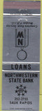 Matchbook Cover - Northwestern State Bank Sauk Rapids