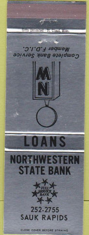 Matchbook Cover - Northwestern State Bank Sauk Rapids
