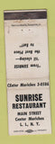 Matchbook Cover - Sunrise Restaurant Center Moriches LI NY WORN