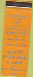 Matchbook Cover - Behnnke's Restaurant Rock Springs WI