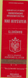 Matchbook Cover - Warsaw Inn Polish Smorgasbord Rockford IL
