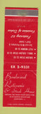 Matchbook Cover - Boulevard Rotisserie Steak House Sunnyside LI NY WEAR