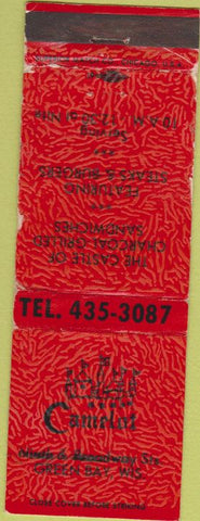 Matchbook Cover - Camelot Green Bay WI WORN