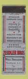 Matchbook Cover - Zeidler Bros Well Drilling Medford LI NY WORN