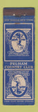 Matchbook Cover - Pelham Country Club WEAR