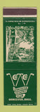 Matchbook Cover - Worcester Country Club MA