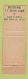 Matchbook Cover - Worcester Country Club MA