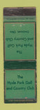 Matchbook Cover - Hyde Park Golf Country Club Cincinnati OH WORN GREEN