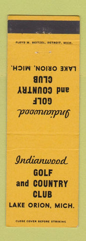 Matchbook Cover - Indianwood Golf Country Club Lake Orion MI