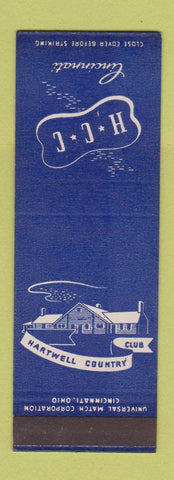 Matchbook Cover - Hartwell Country Club Cincinnati OH