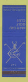Matchbook Cover - Hartford Golf Club CT