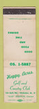 Matchbook Cover - Happy Acres Golf Club Webster NY WEAR