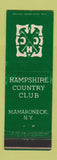 Matchbook Cover - Hampshire Country Club Mamaroneck NY