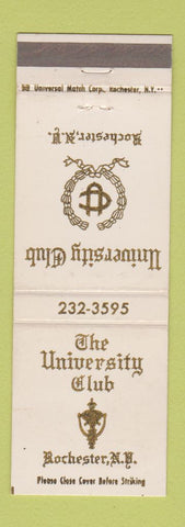 Matchbook Cover - University Club Rochester NY