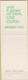 Matchbook Cover - Northwest Trust Savings Arlington Heights IL