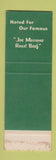 Matchbook Cover - Wachusett Country Club West Boylston MA SAMPLE