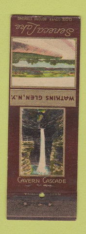 Matchbook Cover - Seneca Lake Cavern Cascade Watkins Glen NY WORN