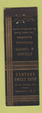 Matchbook Cover - Century Sweet Shop Rochester NY