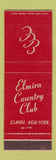 Matchbook Cover - Elmira Country Club NY