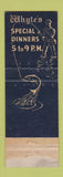 Matchbook Cover - Whyte's Restaurant New York City